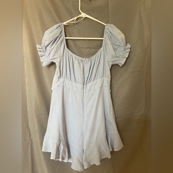 Baby Blue Rumors Ruffled Romper - Picture 4 of 4